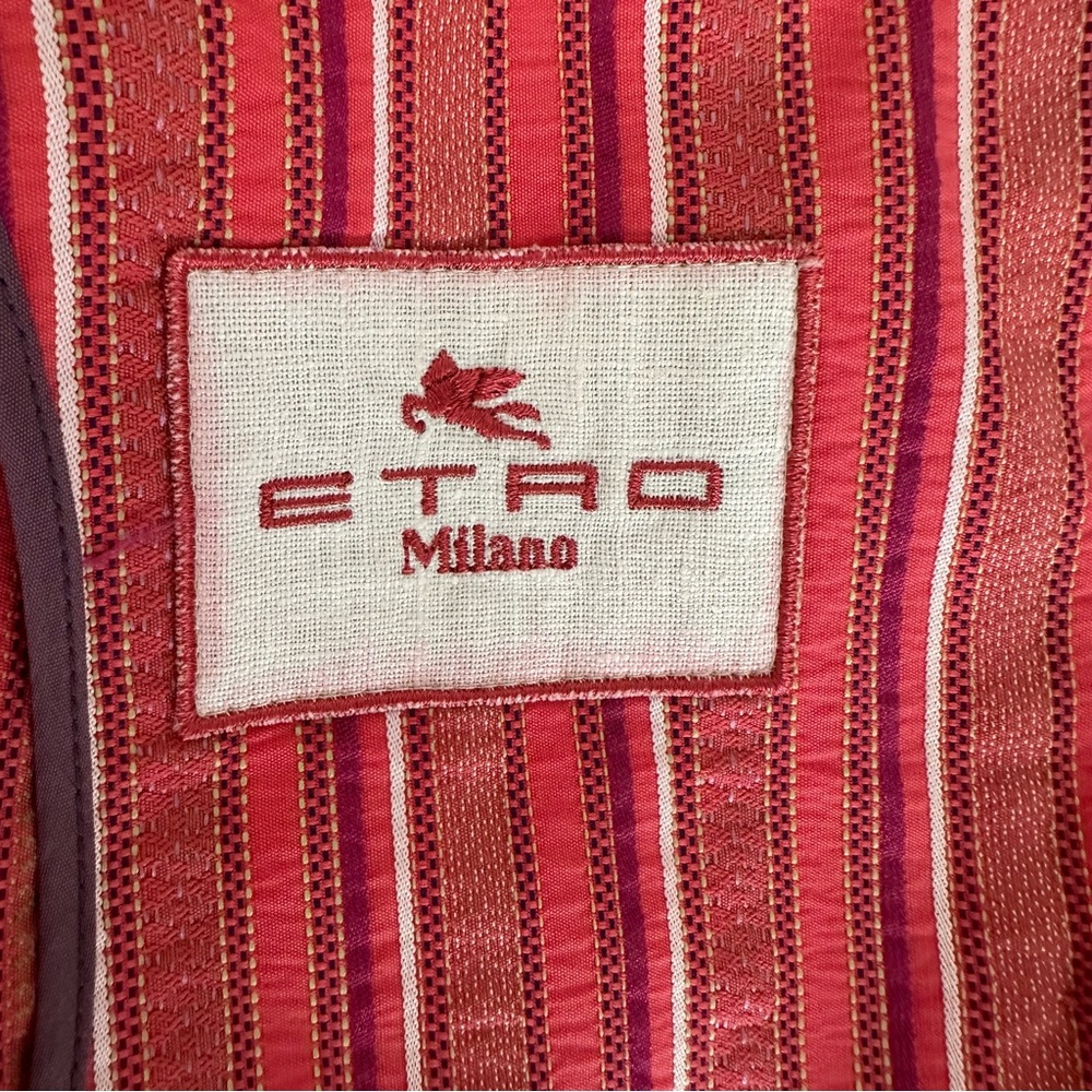 Etro Milano Women's Fitted Striped Blazer Jacket Size 44 - Picture 14 of 16